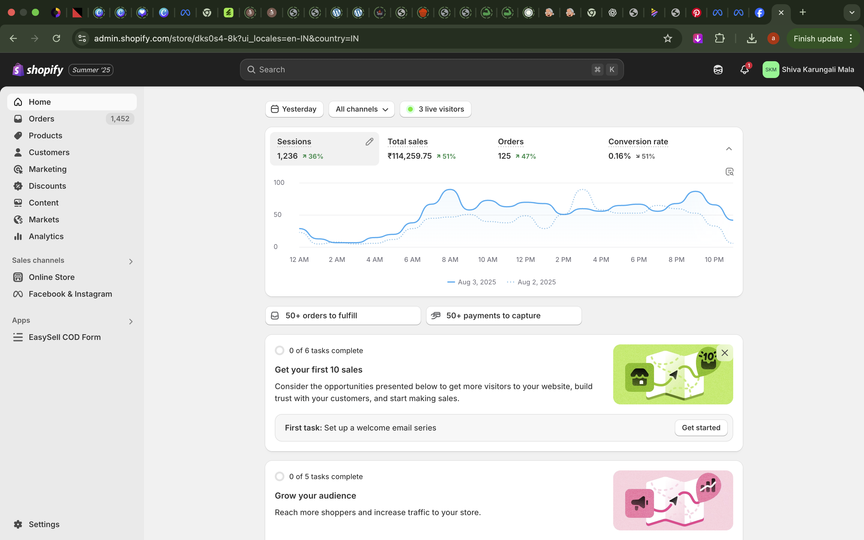 Shopify Sales Snapshots showcase by ONE MATE SOLUTION